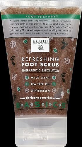 Earth Therapeutics Wild Mint Refreshing Foot Scrub - 4 Oz Exfoliating Foot Care