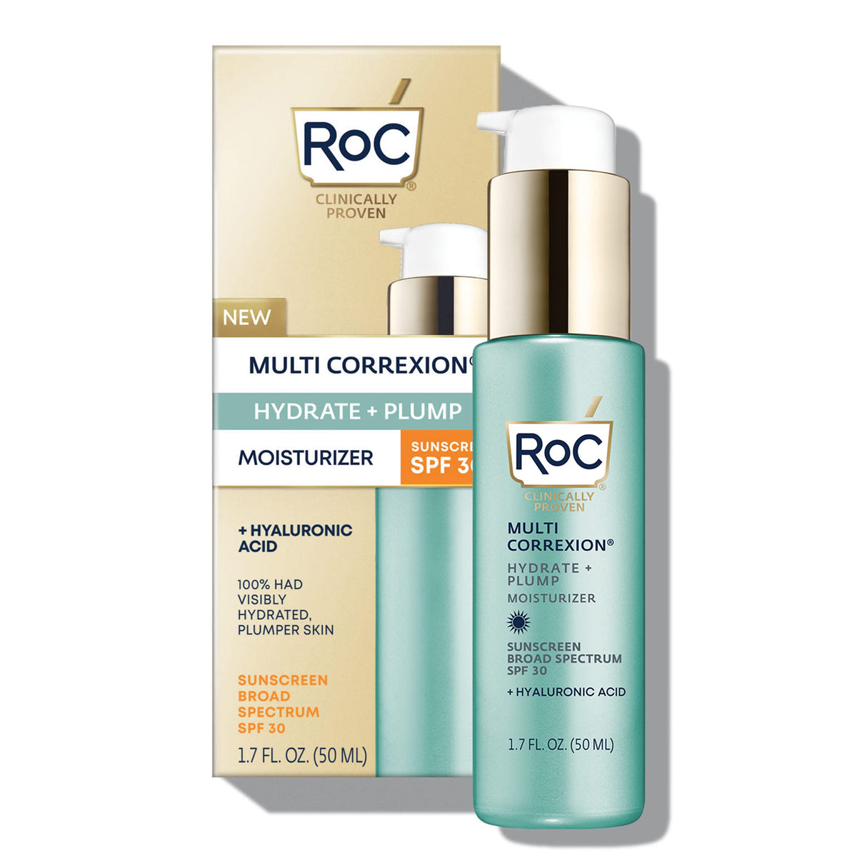 Roc Anti-Aging Hyaluronic Acid Face Moisturizer Spf 30, 1.7 Oz, Paraben-Free For Men &