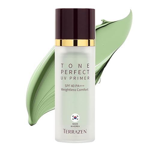 Terrazen Green Tinted Face Primer 30Ml - Spf40, Moisturizing Anti-Redness Makeup Base