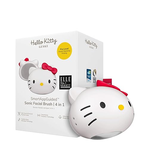 Geske Hello Kitty Sonic Facial Brush | 4-In-1 Electric Cleansing & Vibrating Skin Care Tool