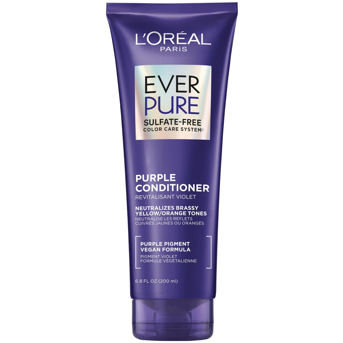 L’Oreal Paris Brass Toning Purple Conditioner For Blonde & Silver Hair, 6.8 Fl Oz