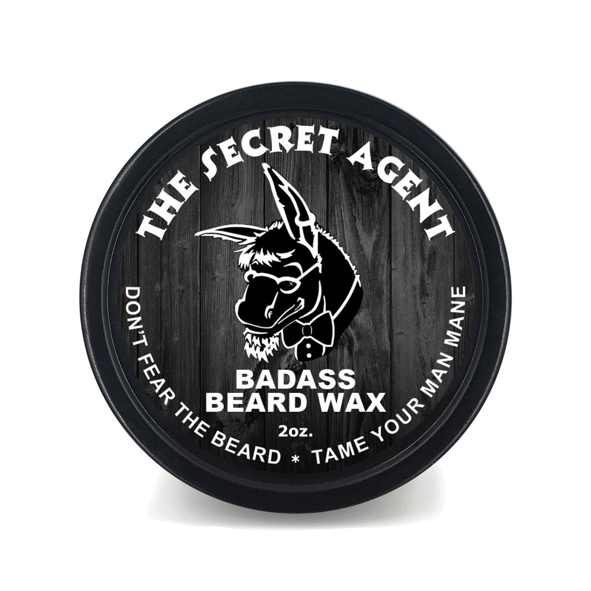 Badass Beard Care Beard Wax For Men - Secret Agent Scent, 2 Oz - Softens & Adds Density