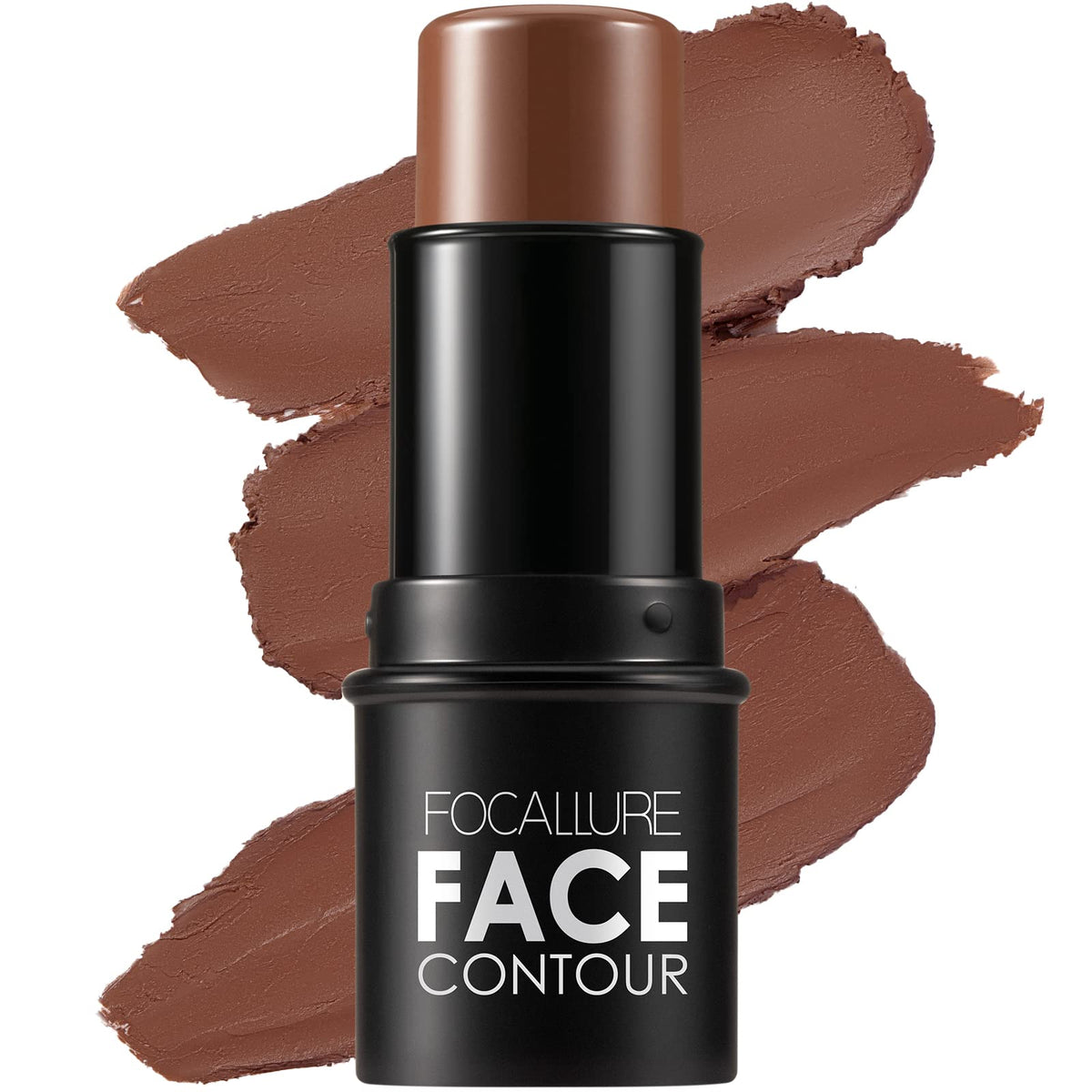 FOCALLURE Matte Bronzer Stick - Cream Contour Makeup, Buildable Coverage, Waterproof, 0.21oz BROWN