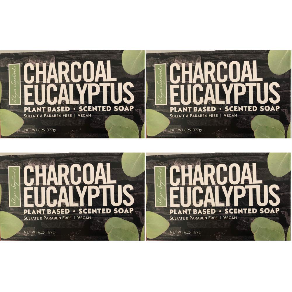 Bolero Beverly Hills Pure Bath Soap - Charcoal Eucalyptus, Cruelty-Free, Pack Of 4