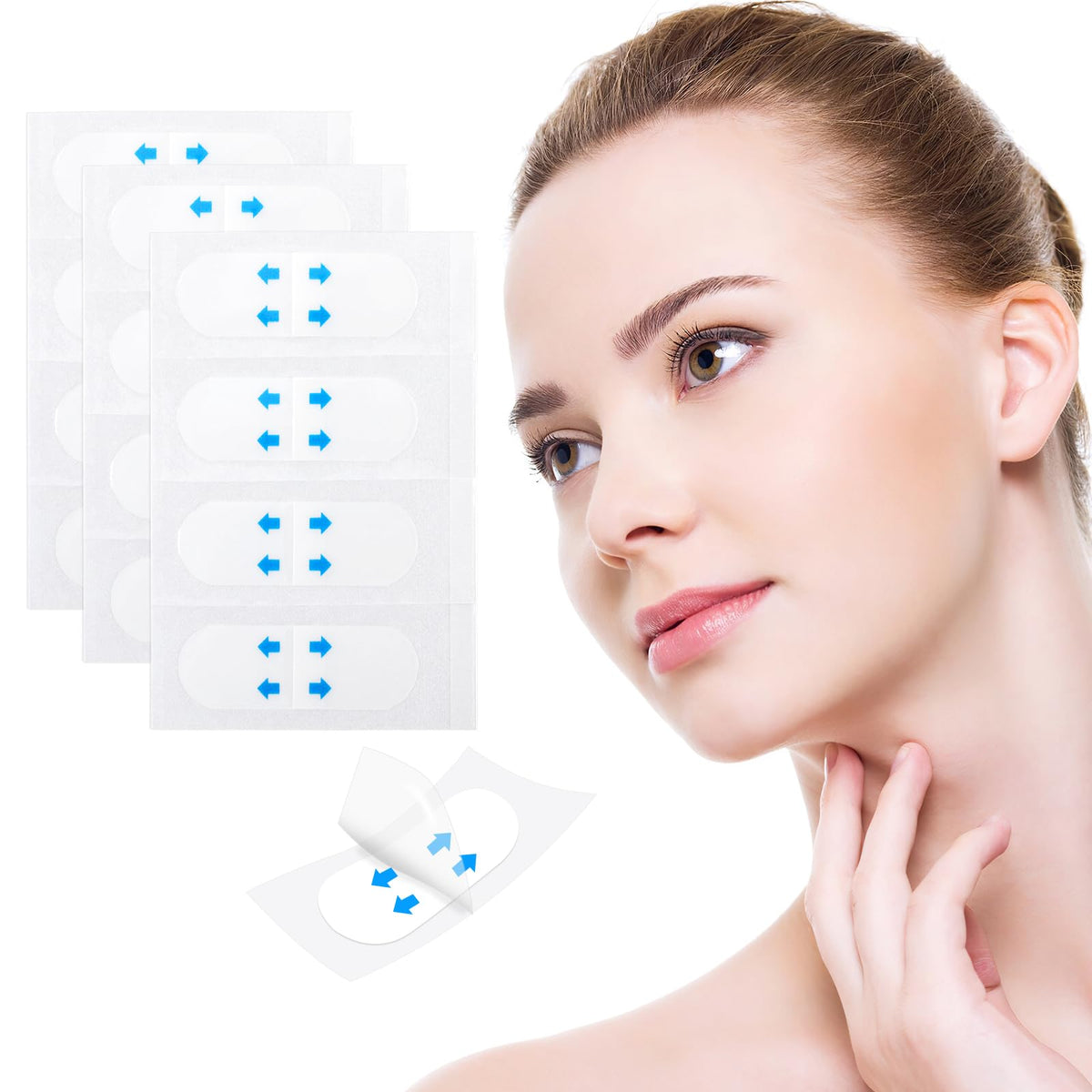 Prasacco Face Lift Tape - 120 Pieces Invisible Makeup Tape For Instant Face Lifting & Neck Support