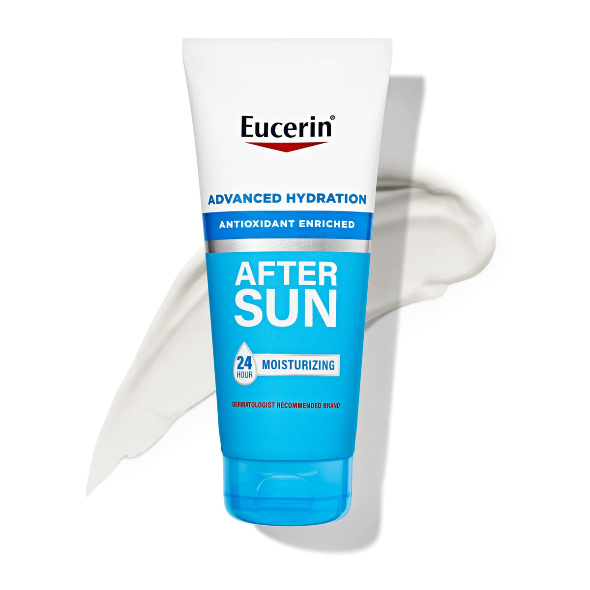 Eucerin After Sun Lotion For Face & Body, 24-Hour Hydration, Antioxidant Enriched, 6.8