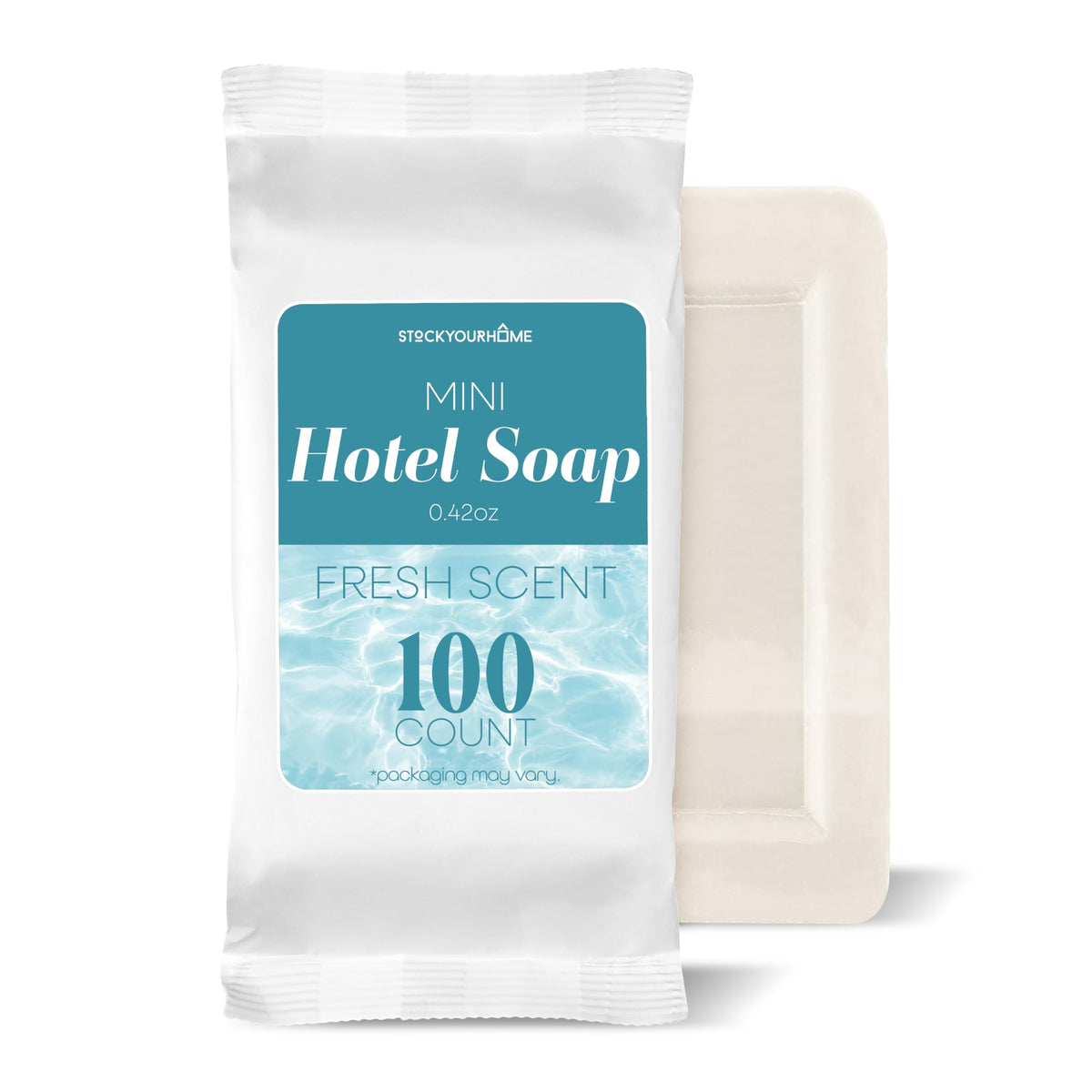 Stock Your Home Bulk Hotel Soap Bars, 100 Count Fresh Scent Travel Size Individually Wrapped