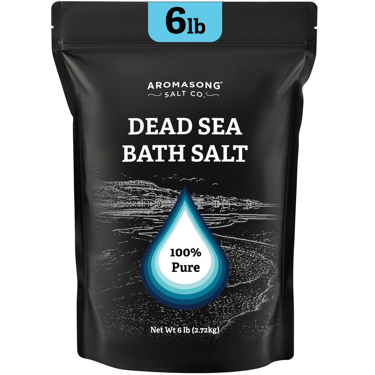 Aromasong Dead Sea Salt Bath Soak 96 Oz - 100% Natural For Relaxation & Detoxification