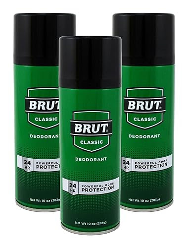 Brut Deodorant 10Oz Aerosol Classic Scent - 3 Pack - Long-Lasting Freshness