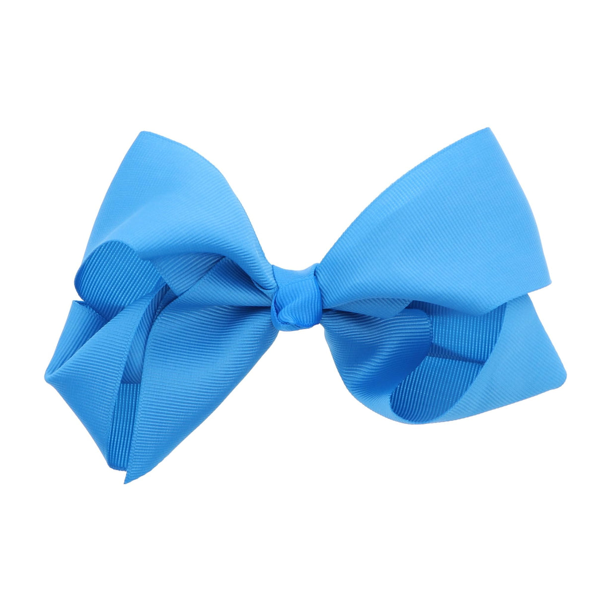 Motique Accessories 5.5&quot; Blue Grosgrain Hair Bow Clip for Women and Girls - 1 Count