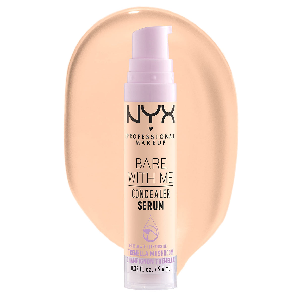 NYX PROFESSIONAL MAKEUP Bare With Me Concealer Serum - 24Hr Hydration, Fair, 0.32 Fl Oz