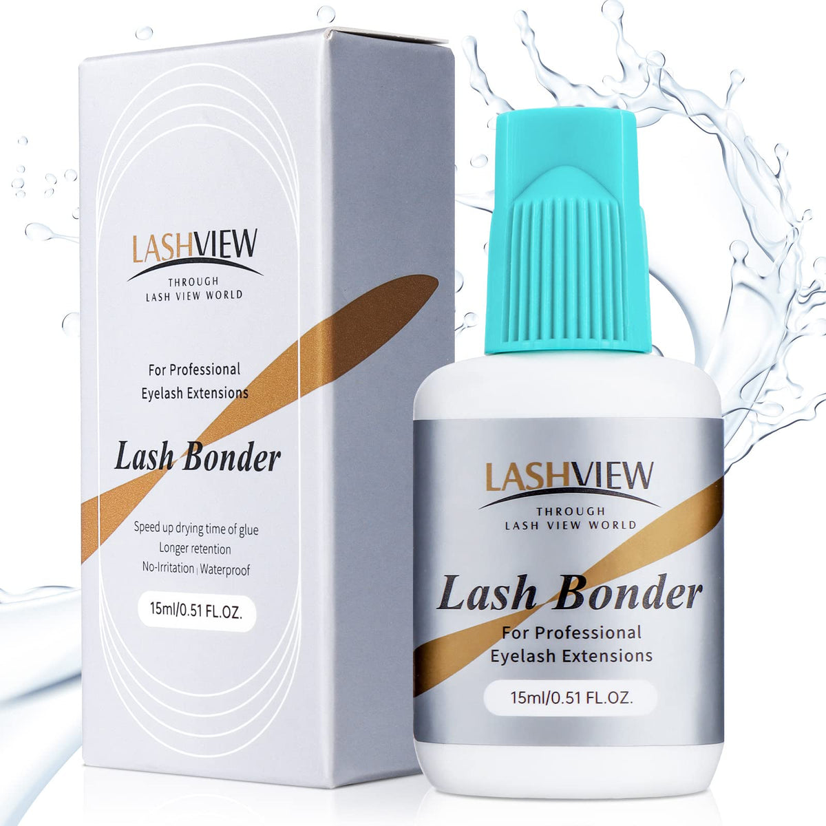 LASHVIEW Lash Bonder & Sealant - Glue Accelerator for Longer Retention, Low Irritation (15ml)