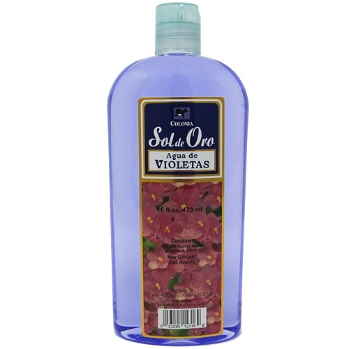 Sol De Oro Agua De Violetas 16Oz - Fragrant Floral Water For Refreshing Skin And Atmosphere