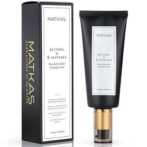 Matkas Korean Retinol Neck Cream - Firming Lotion For Dehydrated, Sagging Skin, 3.3 Fl Oz