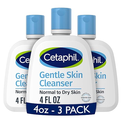 Cetaphil Hydrating Gentle Face Wash For Sensitive Skin, Fragrance Free, 4 Oz, 3 Pack