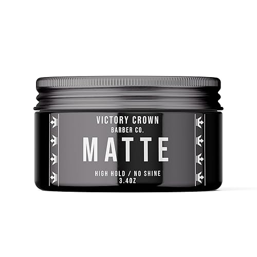 Victory Crown Matte Clay Pomade for Men ·High Hold, Non-Greasy, 3.4 oz Hair Paste