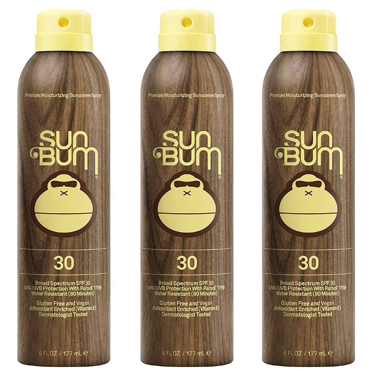 Sun Bum Sunscreen Spray Spf 30 - Vegan, Reef Friendly, Broad Spectrum Uva/Uvb, 6 Fl Oz (Pack Of