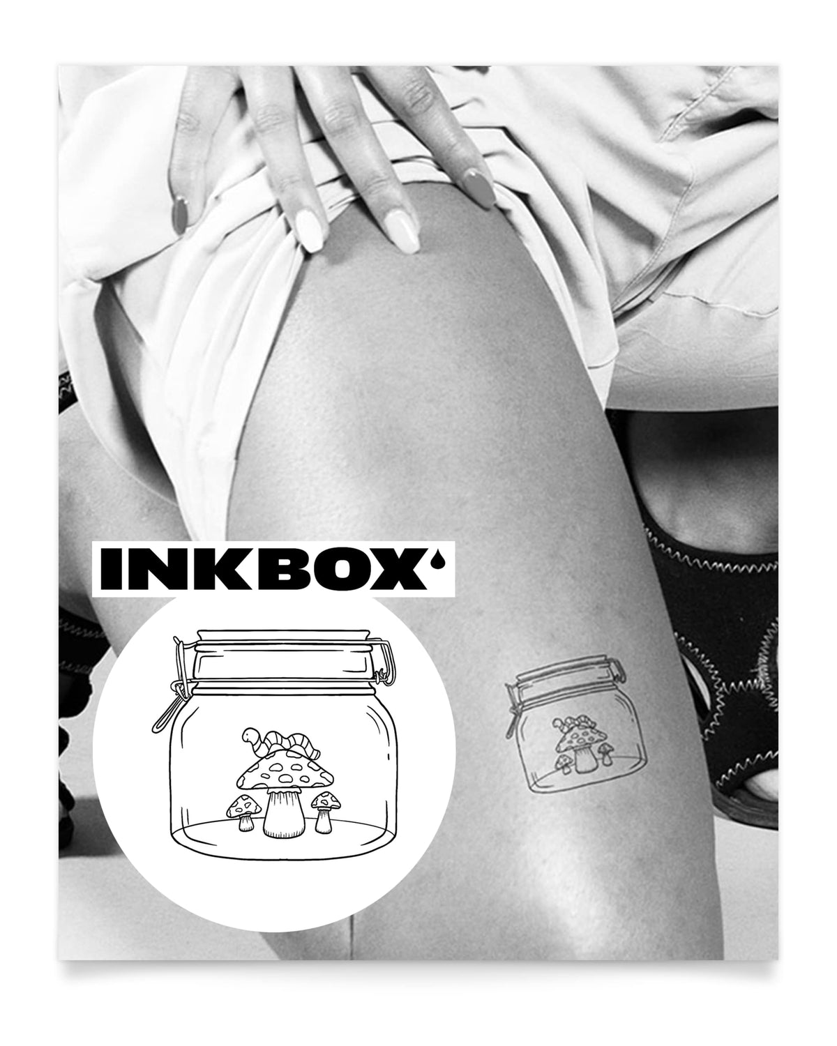 Inkbox Semi-Permanent Water-Resistant Tattoo, 3X3 In, Wiggle Room - Lasts 1-2 Weeks