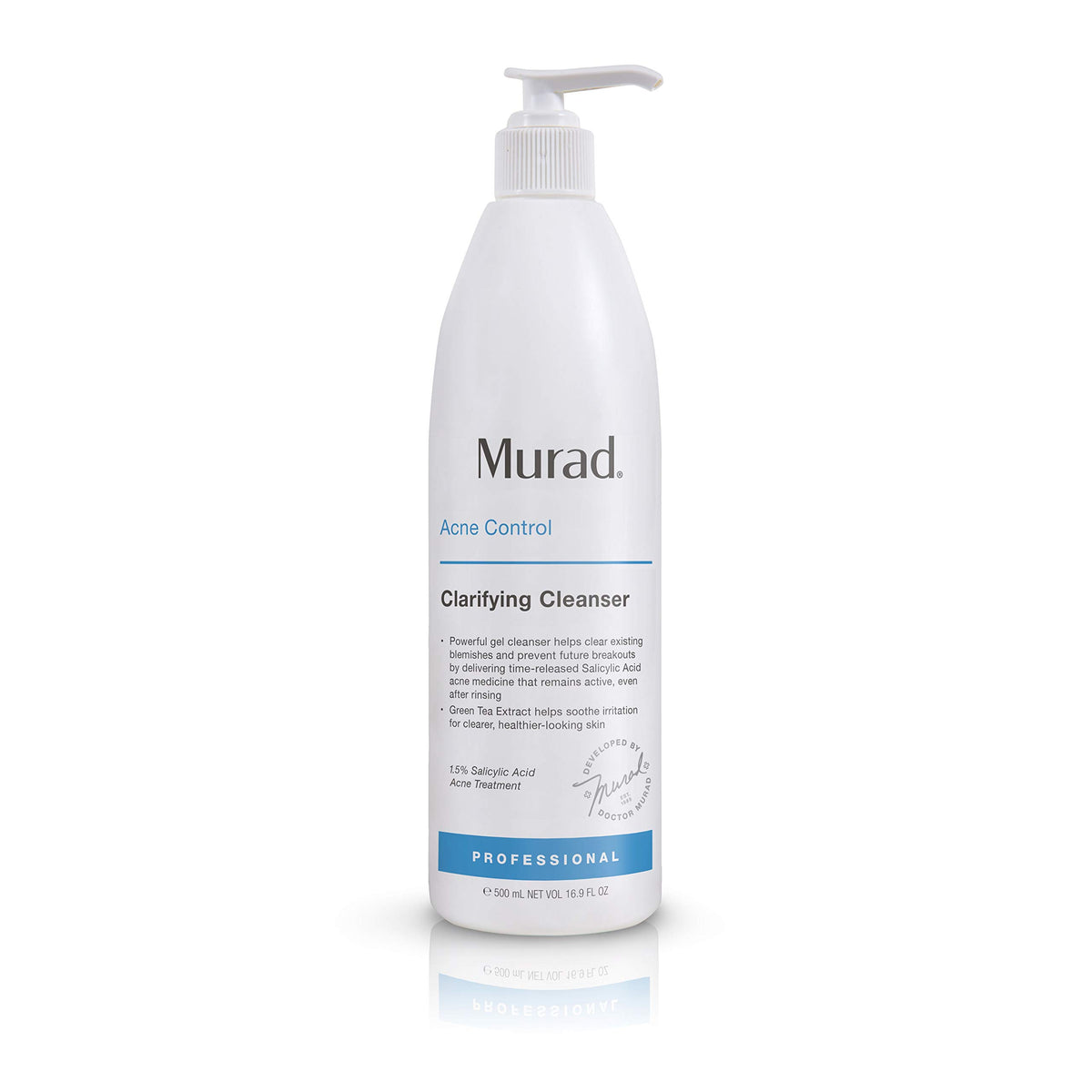 Murad Clarifying Cleanser - Salicylic Acid & Green Tea For Acne - 16.9 Fl Oz