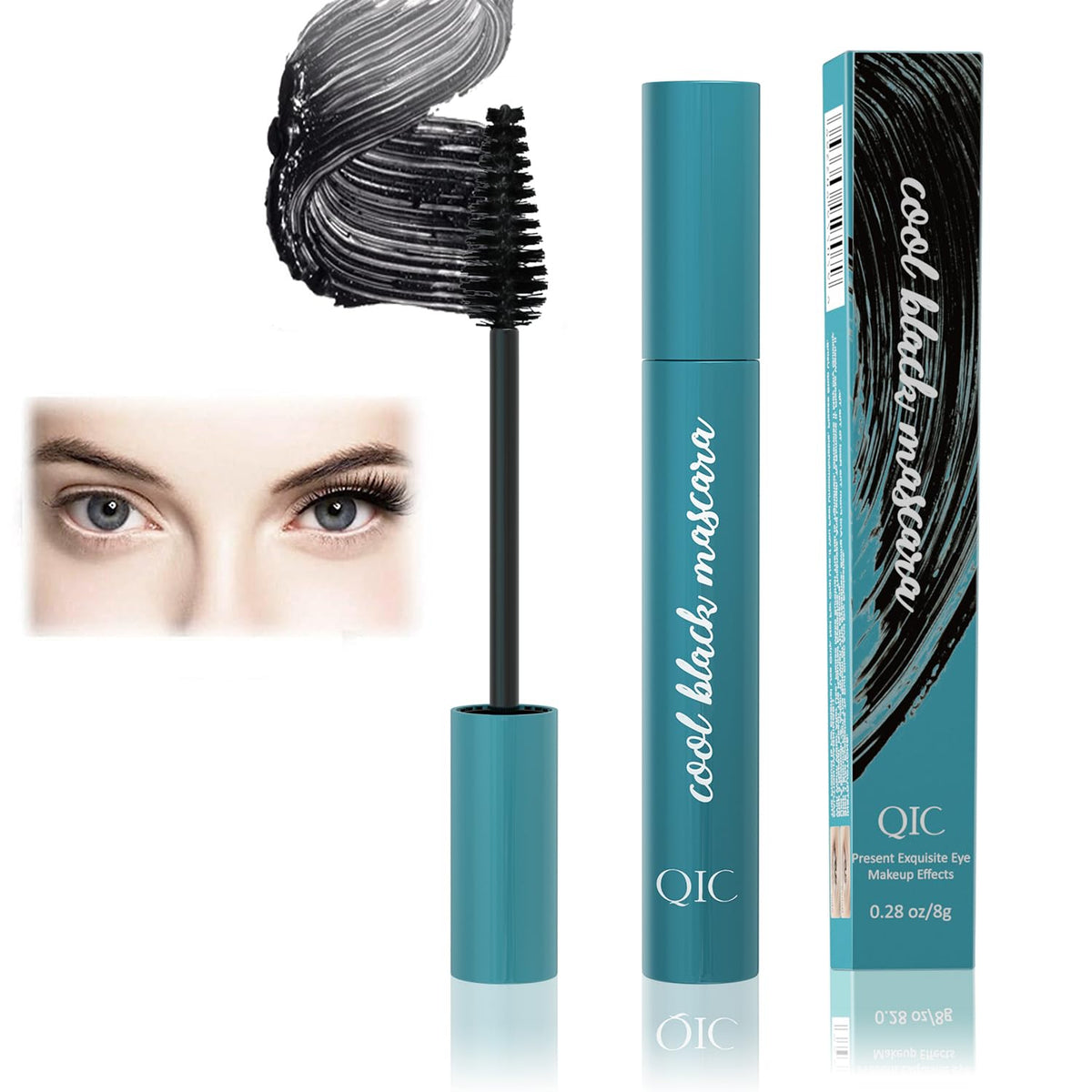 Givejiyu Mascara Thriv Liquid Lash Extensions - Waterproof, Thickening, Long-Lasting Black 0.28 Fl Oz