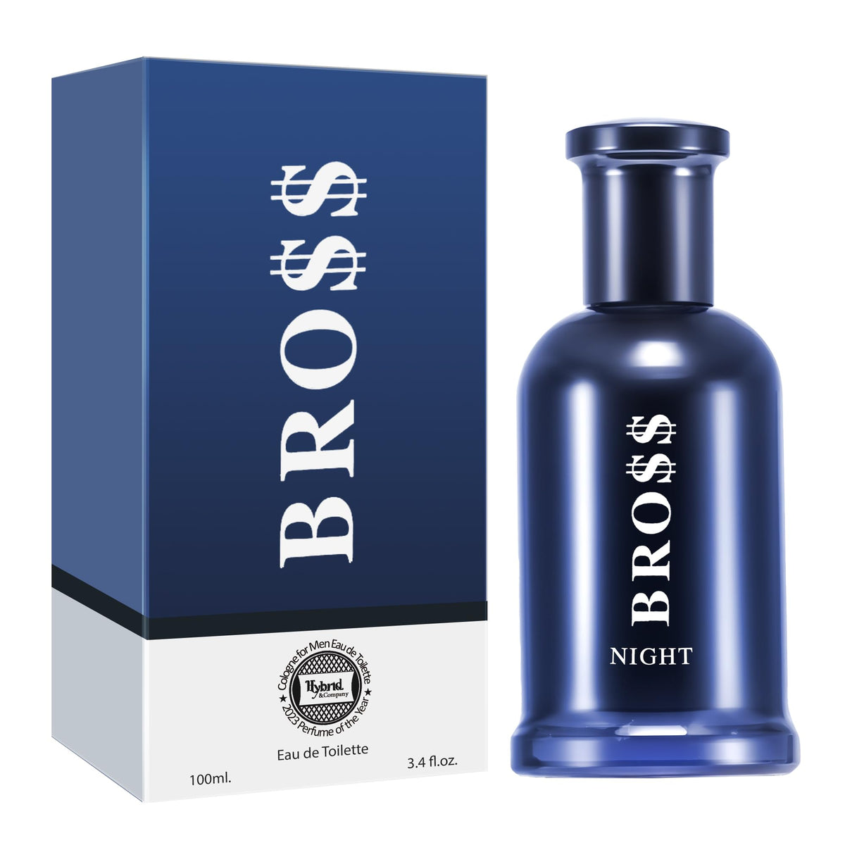 Hybrid & Company Bro$$ Night Pour Homme Eau De Toilette 3.4 Fl Oz For Men