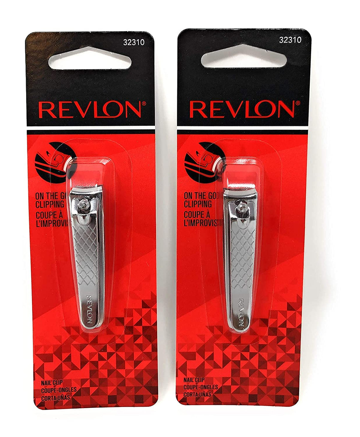 Revlon Beauty Tools Compact Nail Clip - Silver, 2 Count, Professional Quality Nail Care