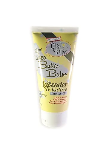 Cj'S Butter All Natural Shea Butter Balm - Lavender & Tea Tree, 6 Oz Tube