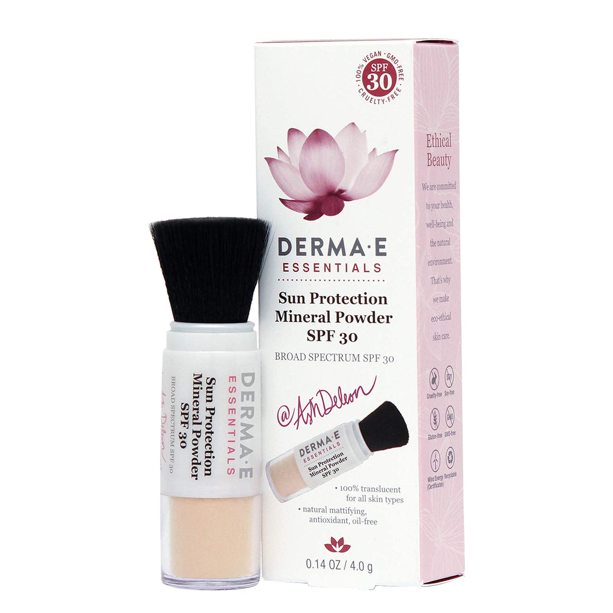 Derma-E Sun Protection Mineral Powder Spf 30, Translucent, 0.14 Oz, Unisex