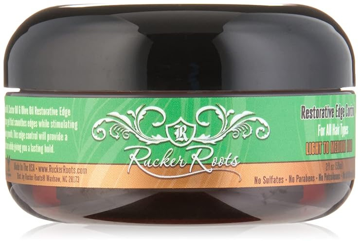 Rucker Roots Edge Control With Avocado Oil - Light To Medium Hold, Non-Greasy, Flake Free, 1 Oz