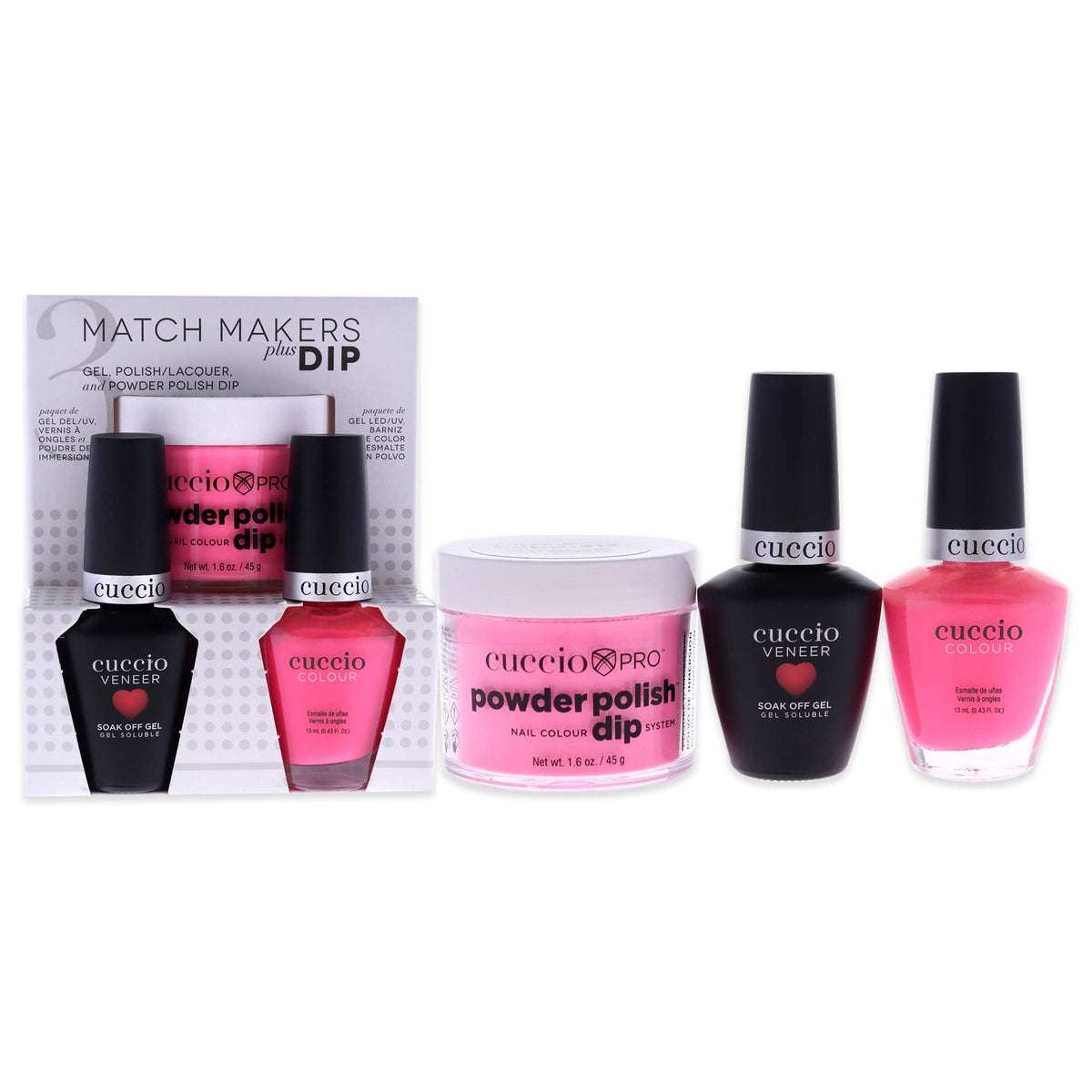 Cuccio Colour Matchmakers Nail Dip Kit - Matching Mani-Pedi, Pretty Awesome, 3 Count