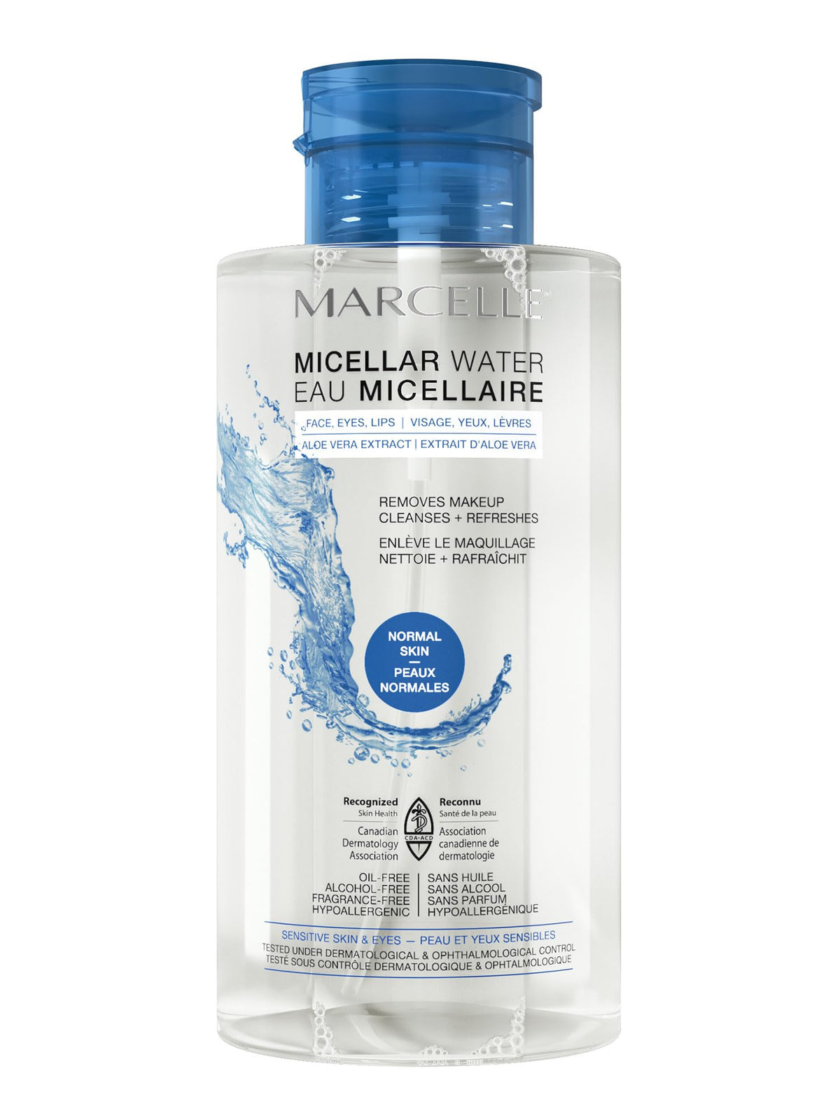 Marcelle Micellar Water For Normal Skin, Oil-Free & Fragrance-Free, 13.5 Fl Oz, Hypoallergenic