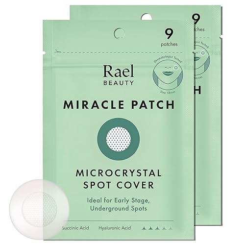 Rael Miracle Microcrystal Pimple Patches With Tea Tree Oil - Hydrocolloid Acne Treatment (18 Count)