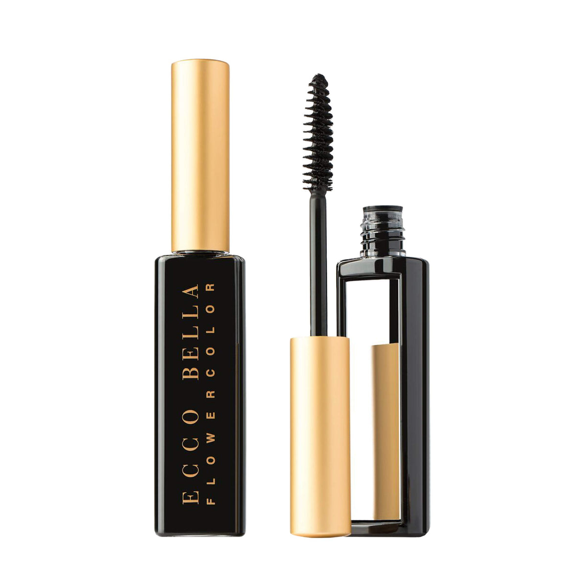 Ecco Bella Vegan Mascara Black - Long Lasting, Water Resistant, Organic Formula For Sensitive Eyes