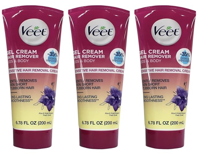 Veet Fast Acting Gel Cream Hair Remover For Women, 6.78 Oz (Pack Of 3)