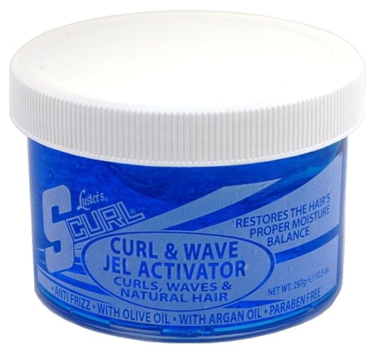 Luster's S-Curl Wave Jel & Activator, 10.5 oz, 2 Pack - Blue Hair Gel for Waves and