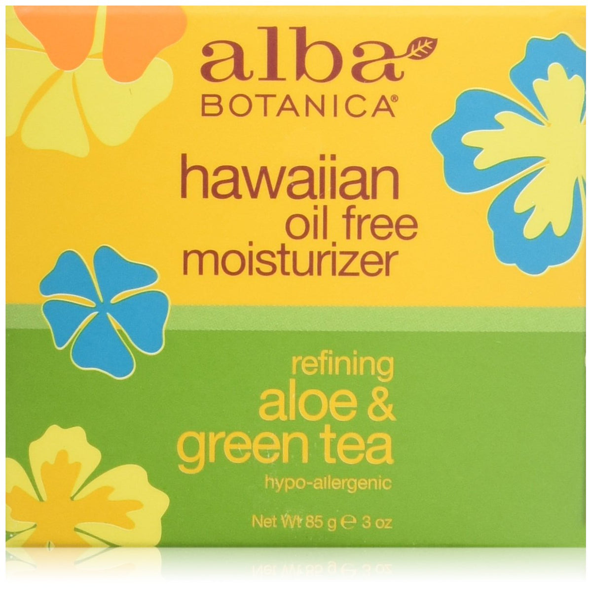 Alba Botanica Hawaiian Oil-Free Moisturizer With Aloe & Green Tea, 3 Oz.