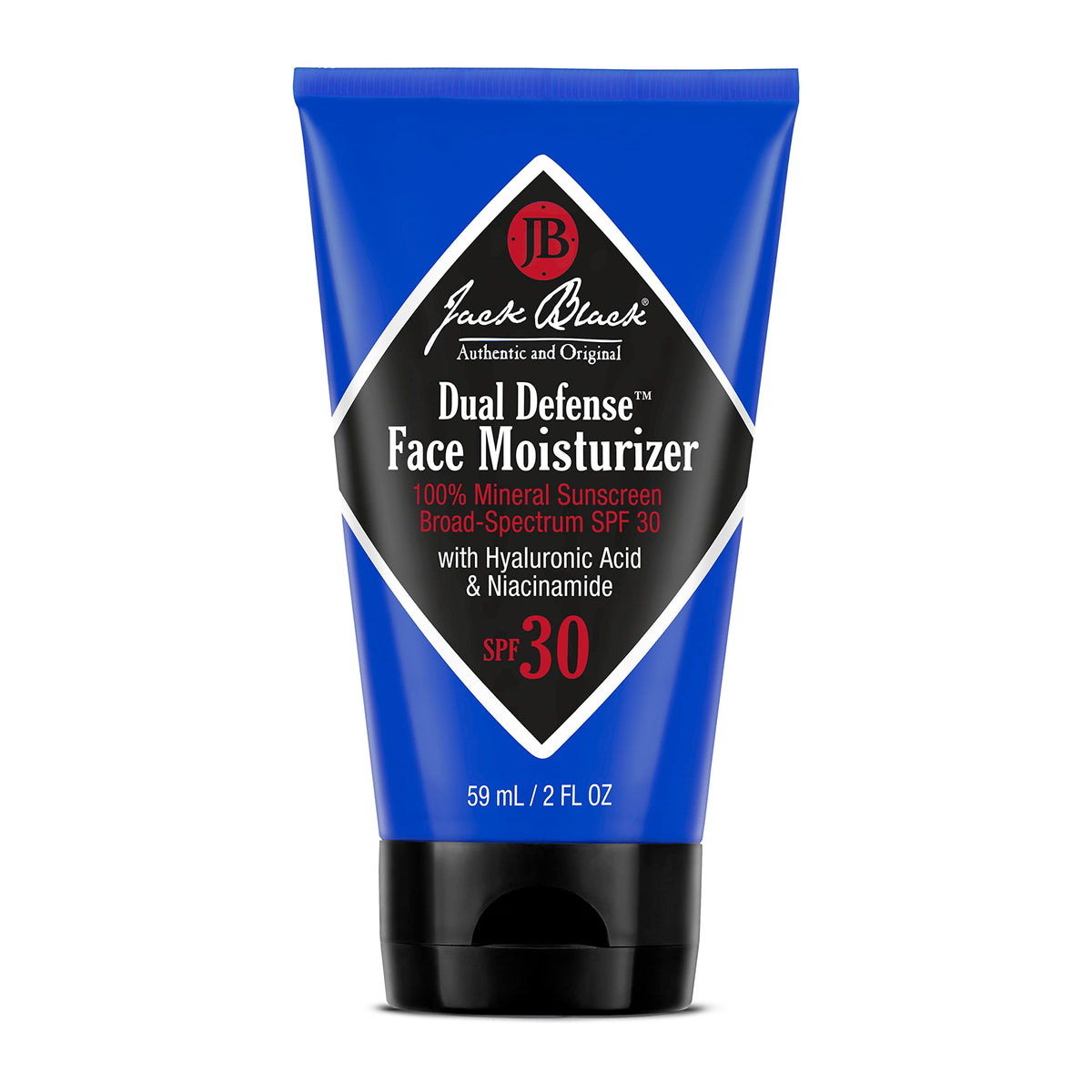 Jack Black Dual Defense Face Moisturizer Spf 30 - 100% Mineral Sunscreen, 2 Fl Oz