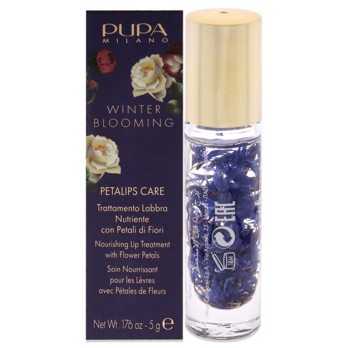 Pupa Milano Winter Blooming Petalips Lip Gloss - Nourishing, Hydrating, Radiant Finish, 0.176 Oz