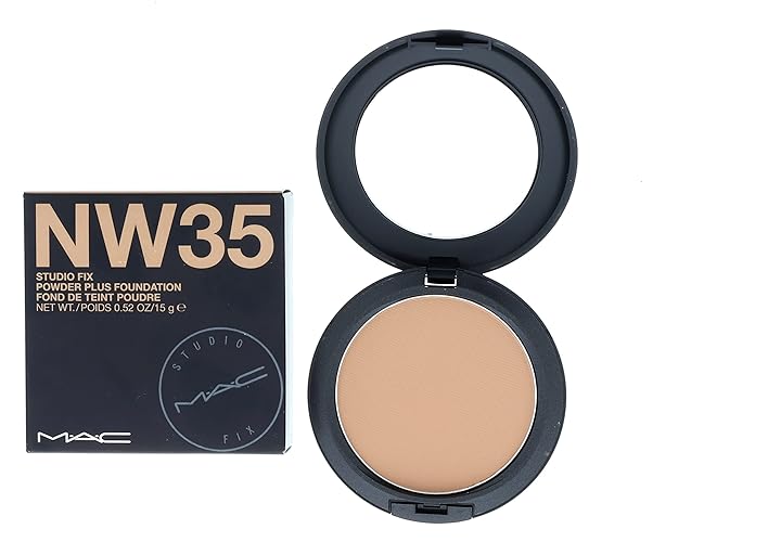 Mac Studio Fix Powder Plus Foundation, Nw35 - 15G, 0.52 Fl Oz, Flawless Matte Finish