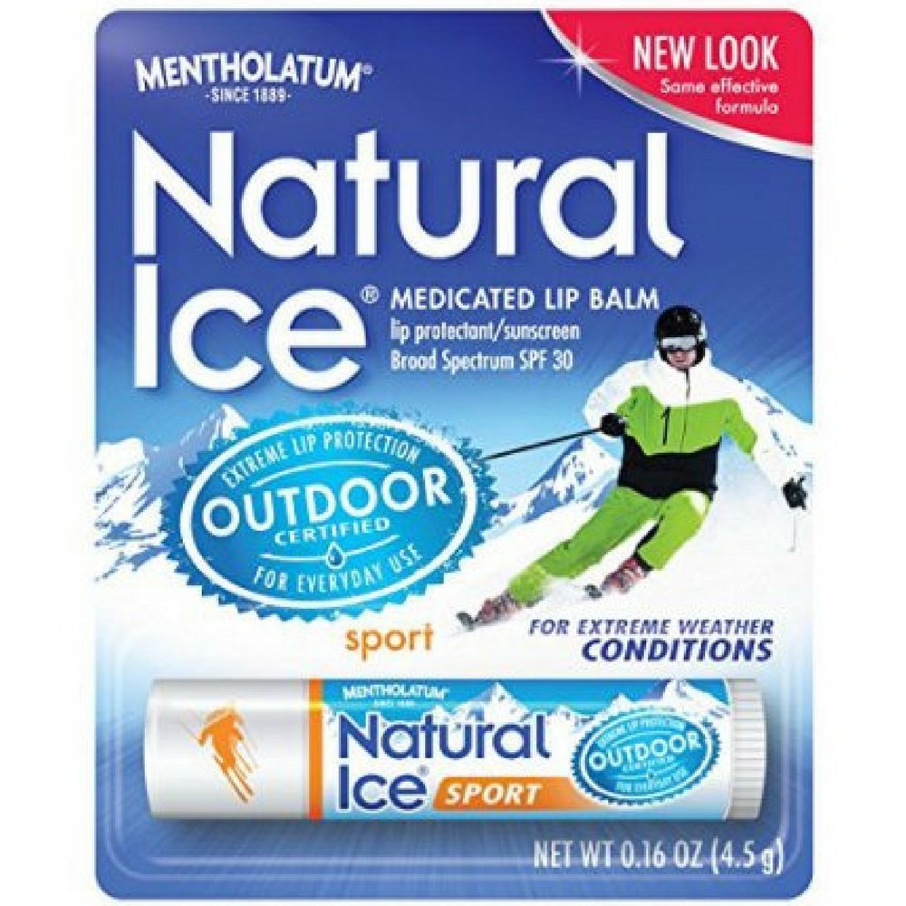 Mentholatum Natural Ice Sunscreen Lip Protectant Spf 30 Sport - 12 Pack