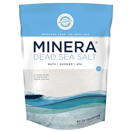 Minera Dead Sea Salt, 100% Pure, 19 Lbs Fine Grain For Bathing & Skin Nourishing, Unscented