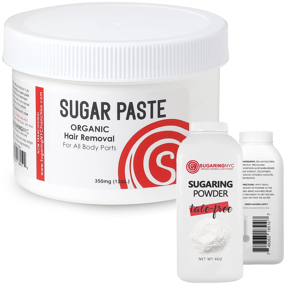 Sugaring Nyc Brazilian Bikini Sugaring Paste + Talc-Free Powder, Travel Size 115G (4Oz)