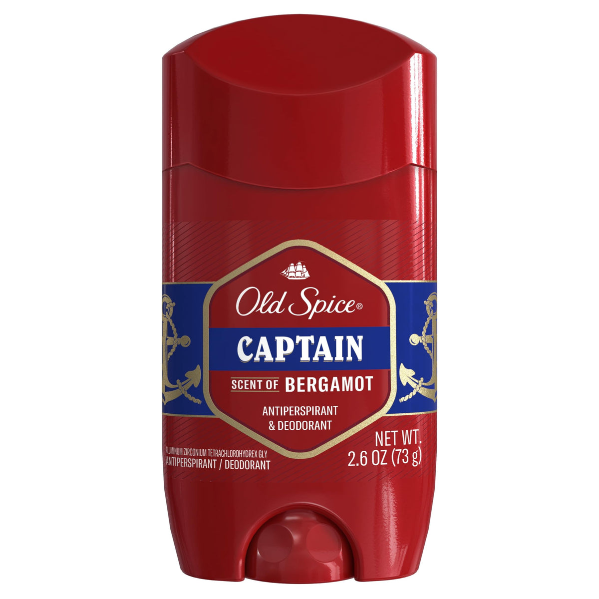 Old Spice Captain Invisible Solid Anti-Perspirant & Deodorant, 2.6 Oz For Men