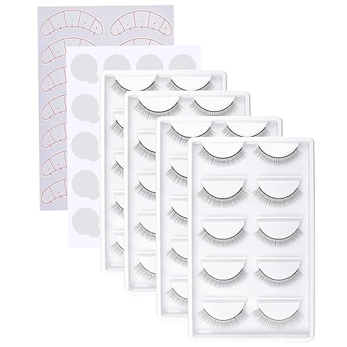 Fenshine 20 Paris Self-Adhesive Practice Eyelashes for Beginner Lash Extensions, 2 Count