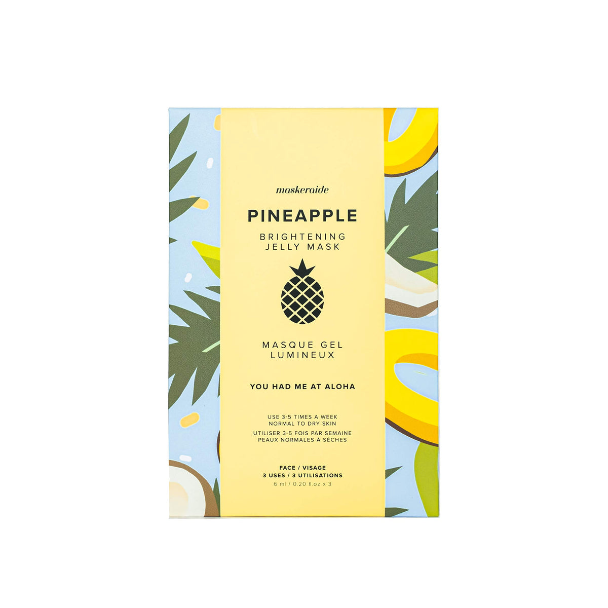 Maskeraide Pineapple Brightening Jelly Mask - Hydrating, Soothing & Moisturizing Korean Skincare