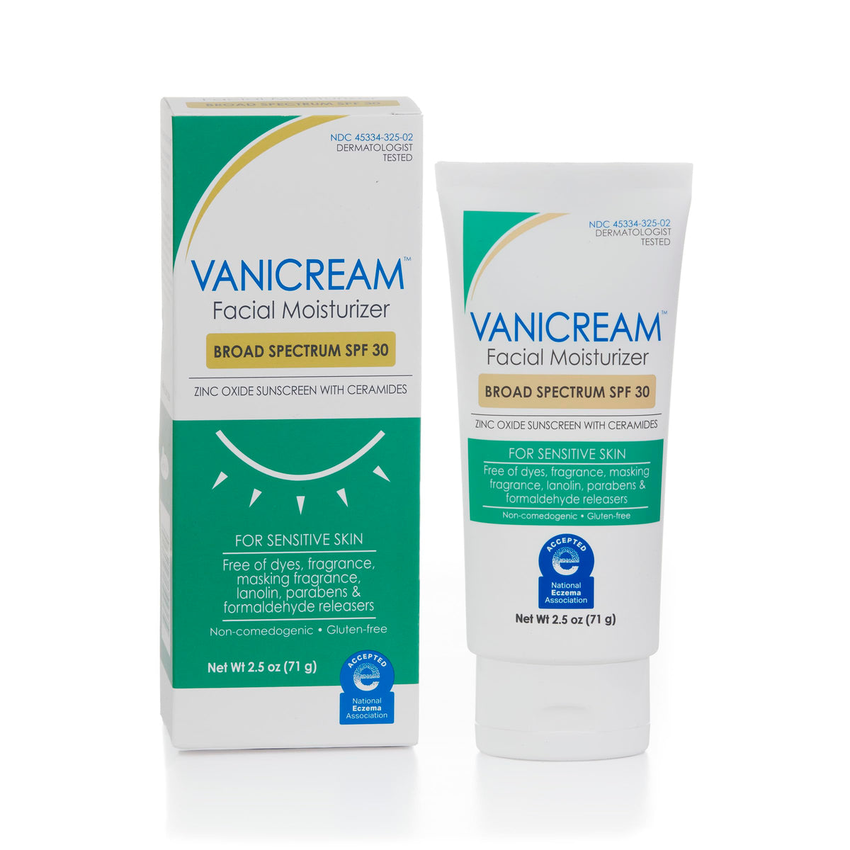 Vanicream Facial Moisturizer Spf 30 - Mineral Sunscreen For Sensitive Skin, 2.5Oz