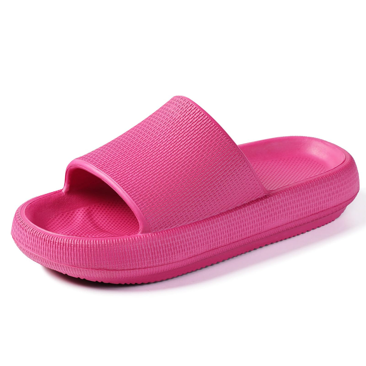 Menore Quick Drying Open Toe Slippers For Women & Men, Non-Slip Spa Bath Sandals, Rose