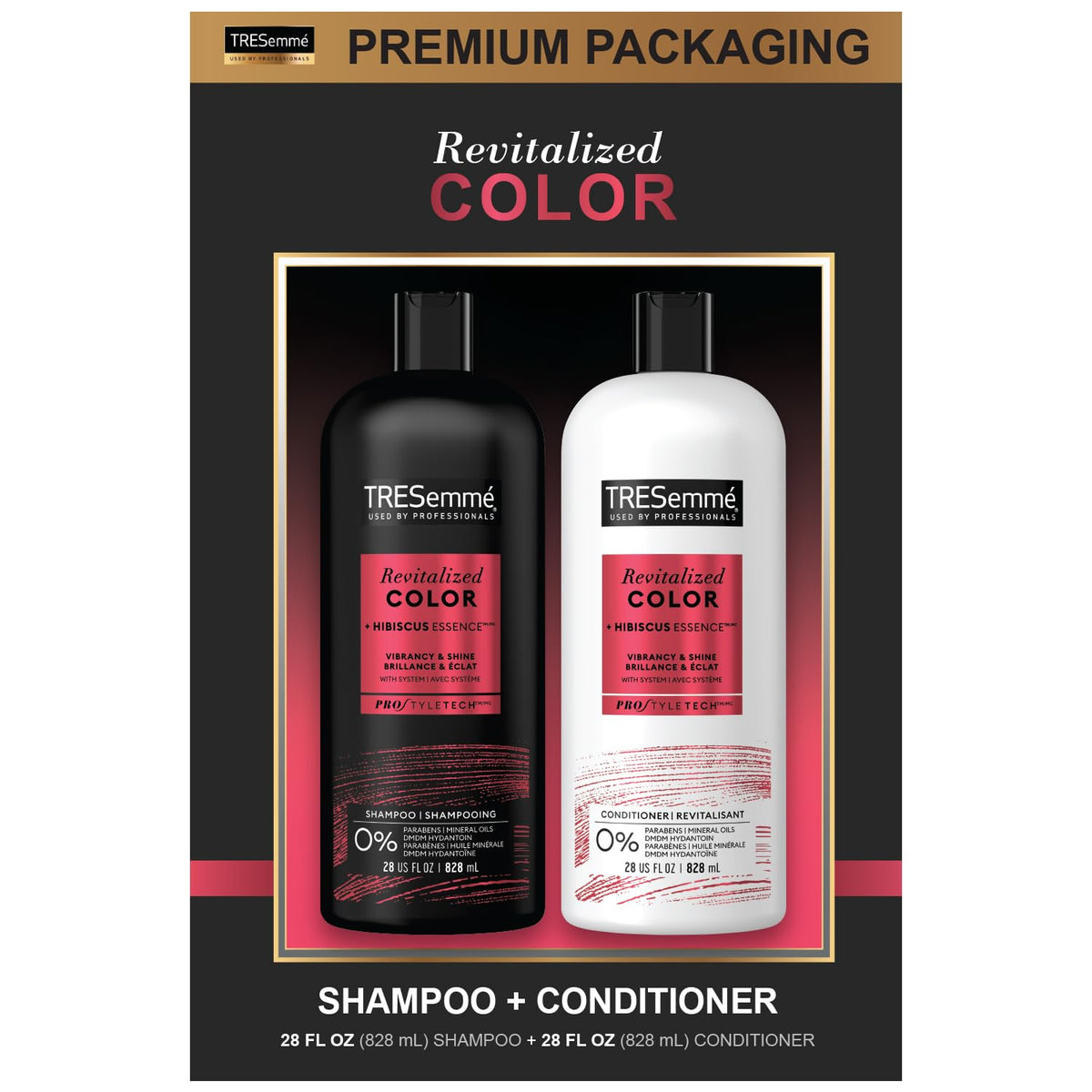 Tresemmé Color Revitalize Shampoo & Conditioner Set With Sunflower Oil, 28 Fl Oz, 2 Pack