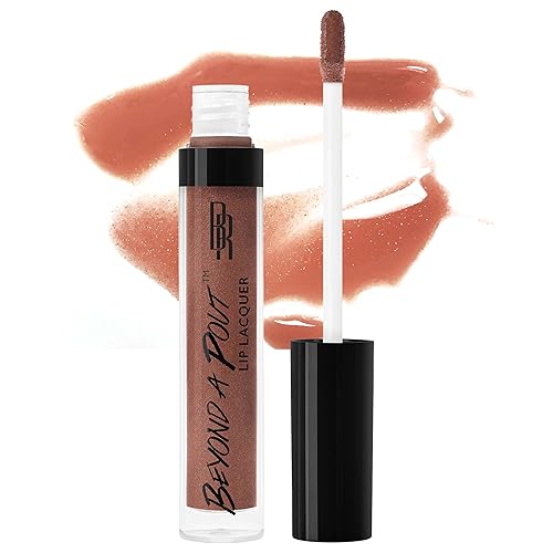 Black Radiance Lip Gloss - Beyond A Pout, Extra Hot, 0.12 Fl Oz, Long-Lasting Shine