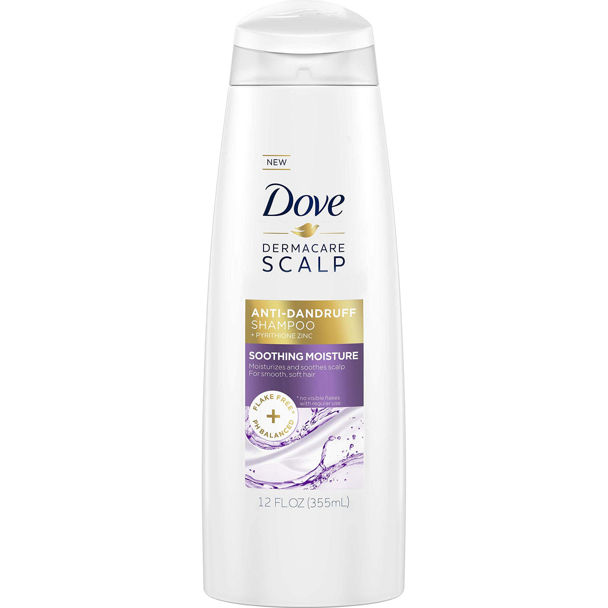 Dove Dermacare Scalp Anti-Dandruff Shampoo, Soothing Moisture, 12 Fl Oz